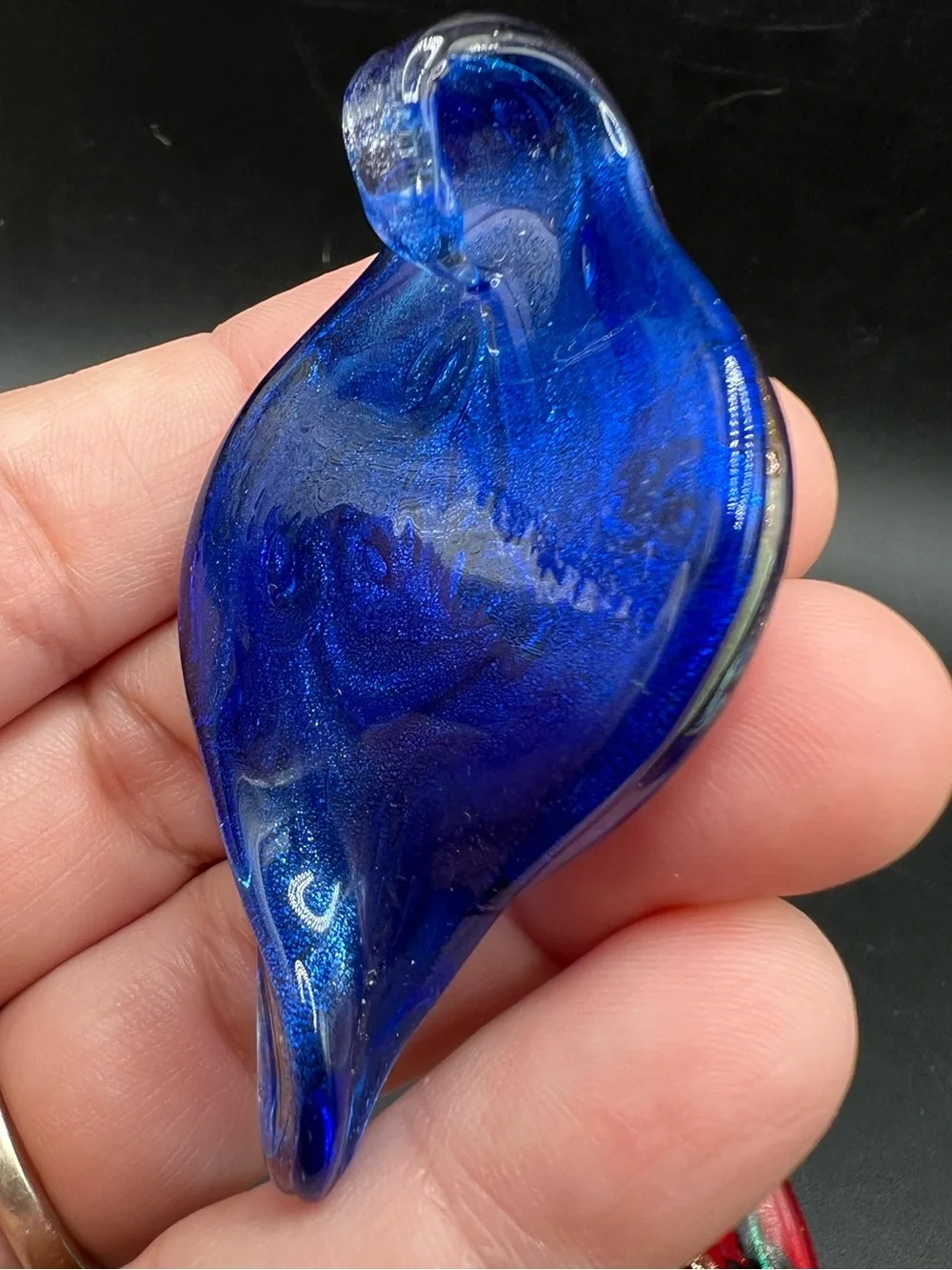 Lot of 5 Art Glass Pendants Hand Blown Dichroic Glass Heart Disc Jewelry Making